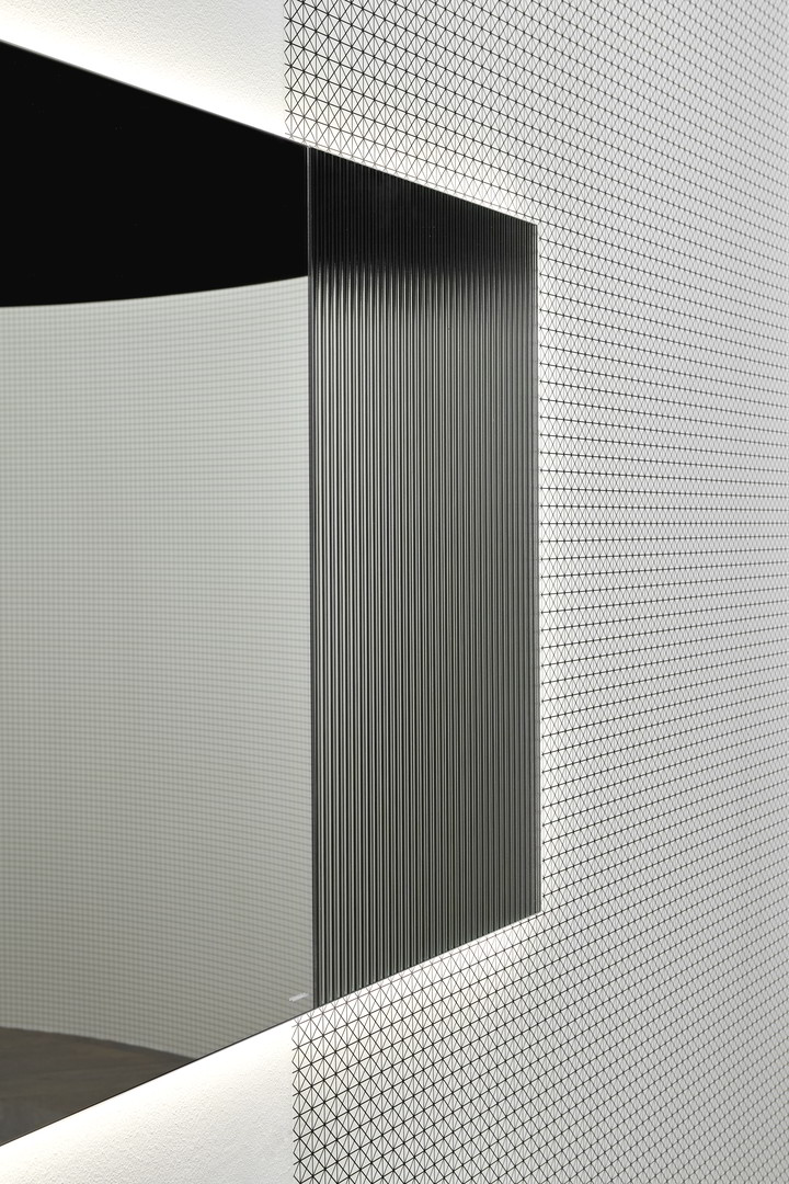 Intriguing play of contrasts created on the wall.