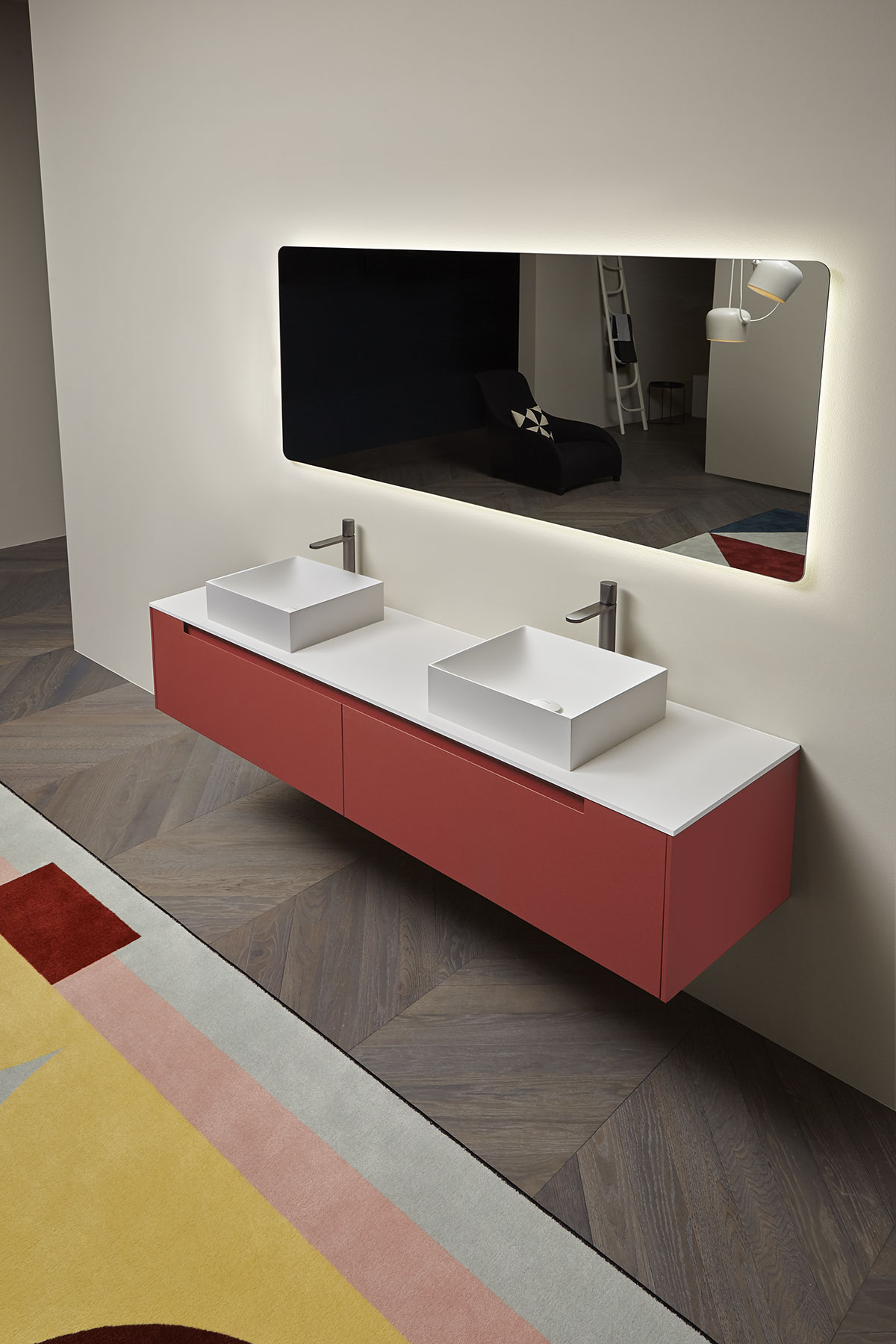 A sculptural shape, a volume ideally dug from the primordial force of water