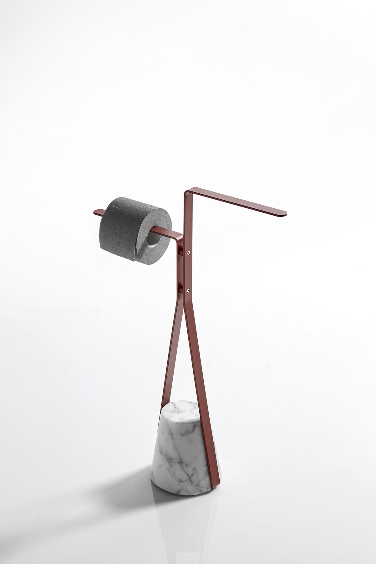 Like an elastic that is dragged downwards, but which then finds resistance and consistency to become a support in turn. 