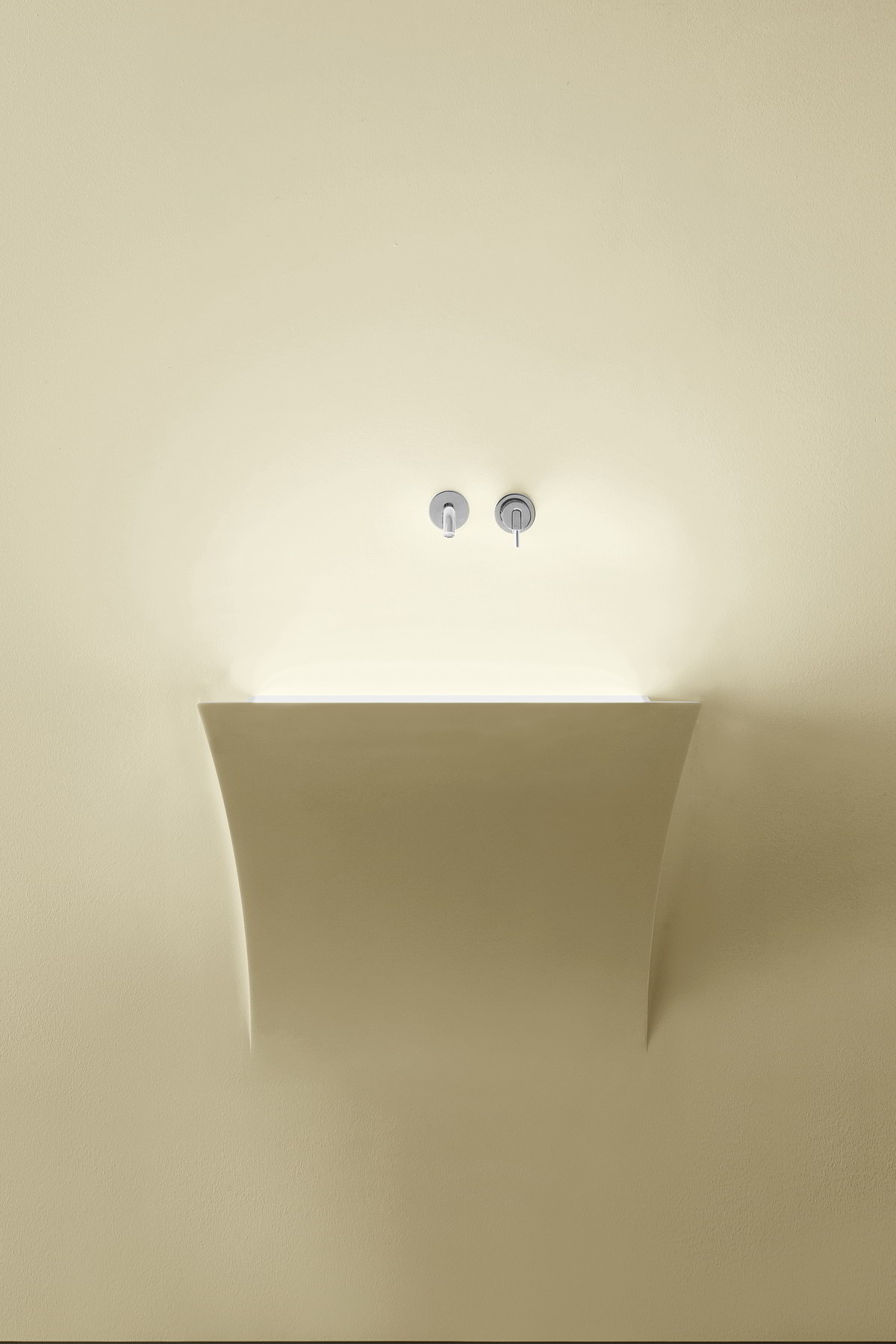 which seems to come out from the wall but at the same time blends within.