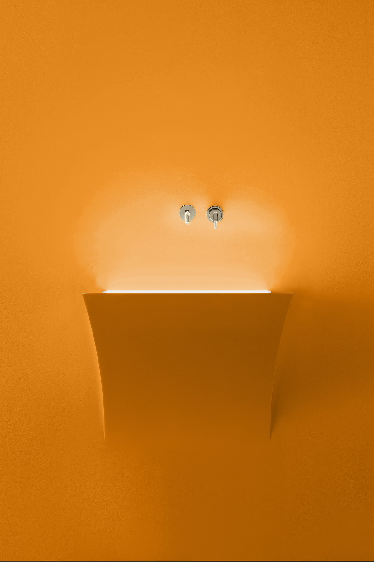 which seems to come out from the wall but at the same time blends within.