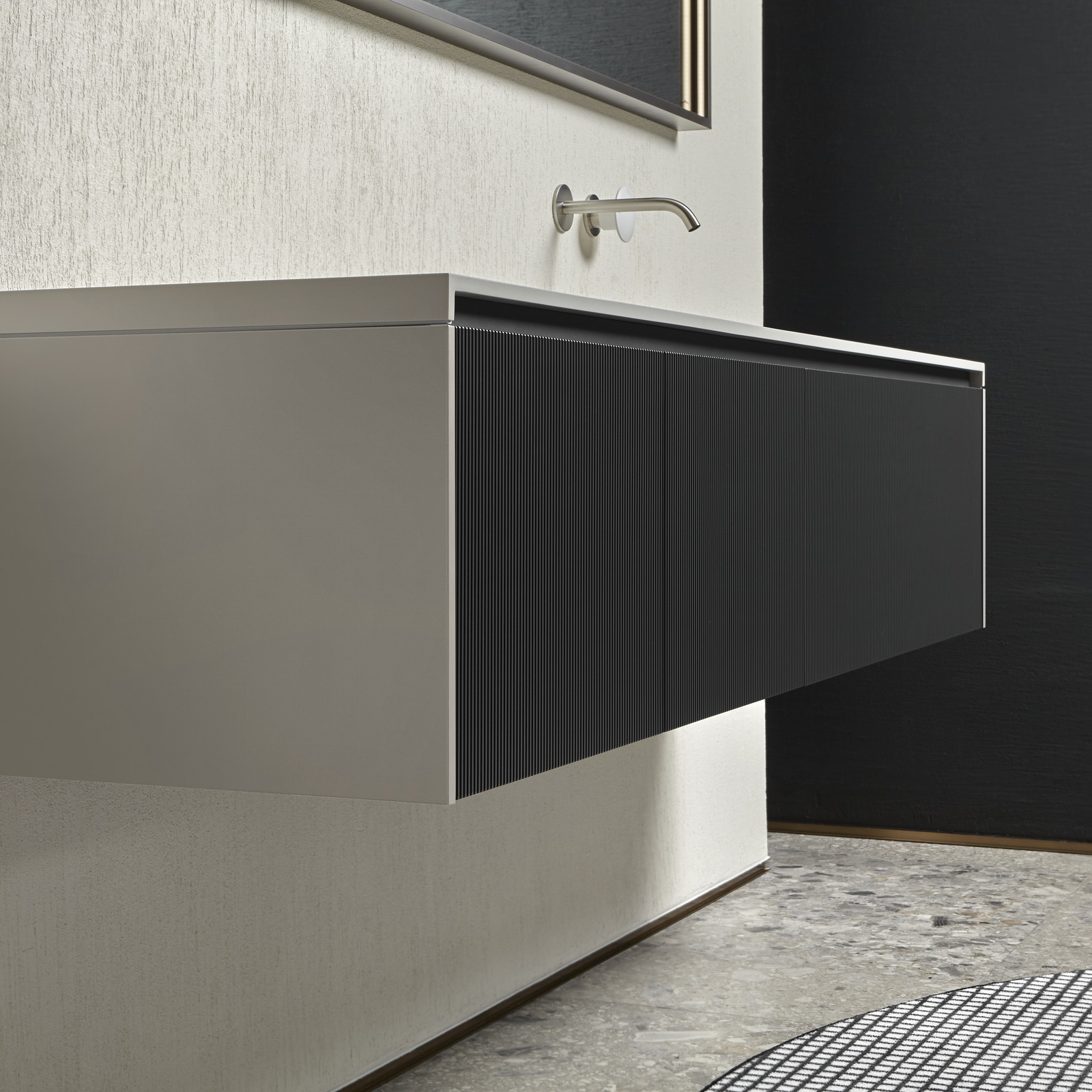 A uniform consistency characterized by a finish that is soft to the touch.