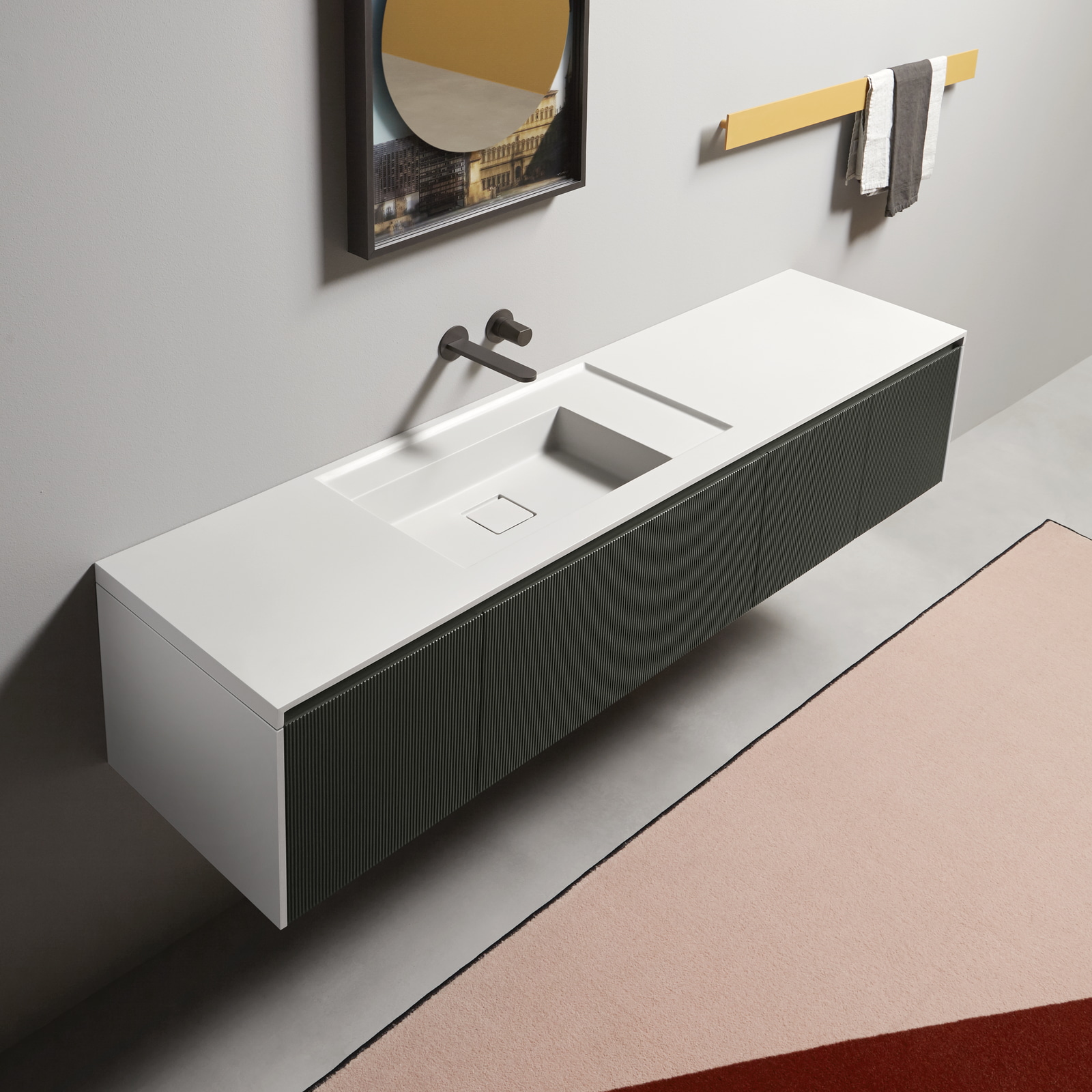 A uniform consistency characterized by a  finish that is soft to the touch.