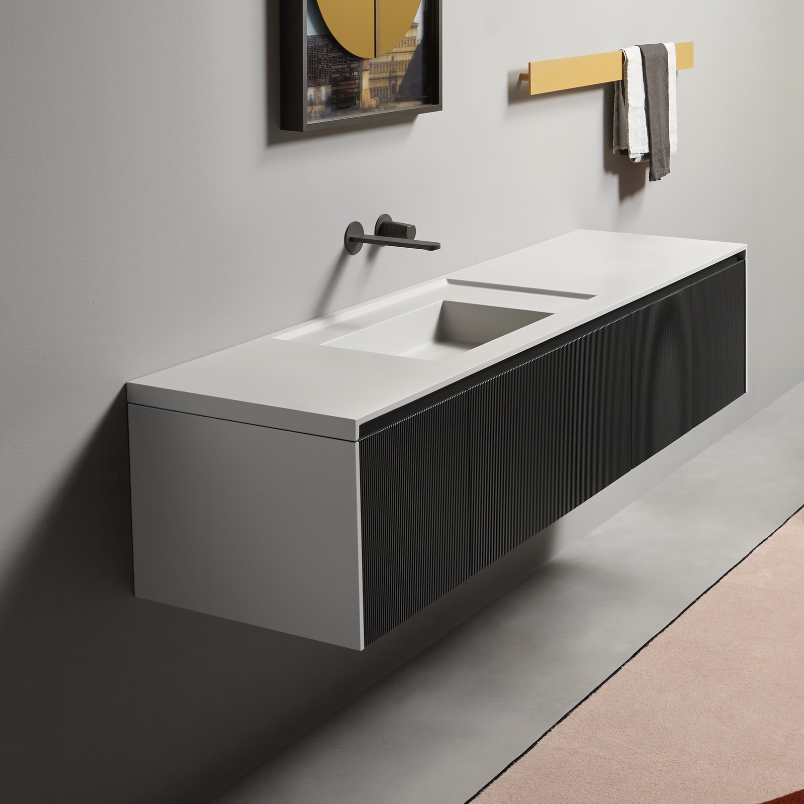 A uniform consistency characterized by a finish that is soft to the touch.