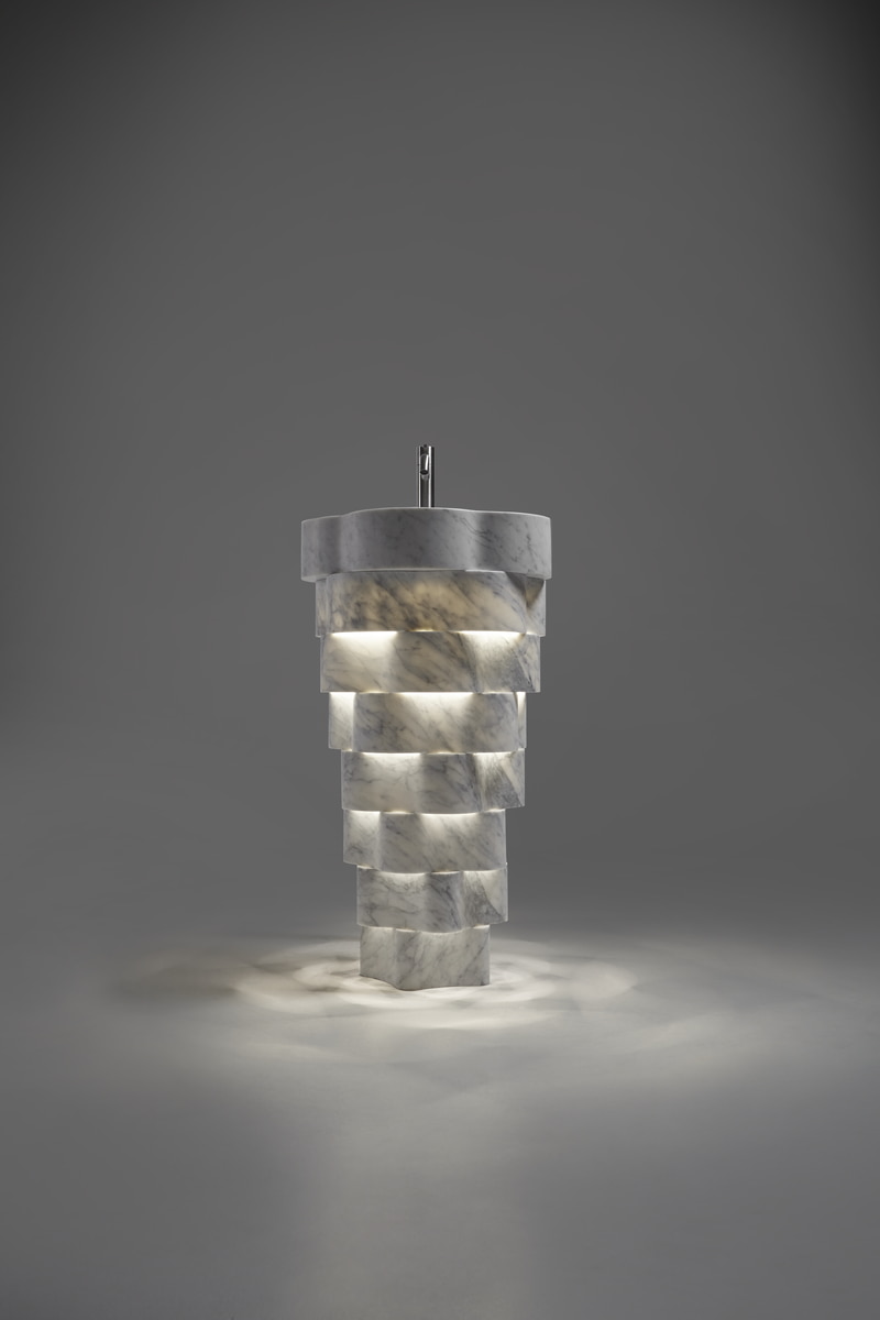 a play of light and dark and full and empty obtained only by the variation of light