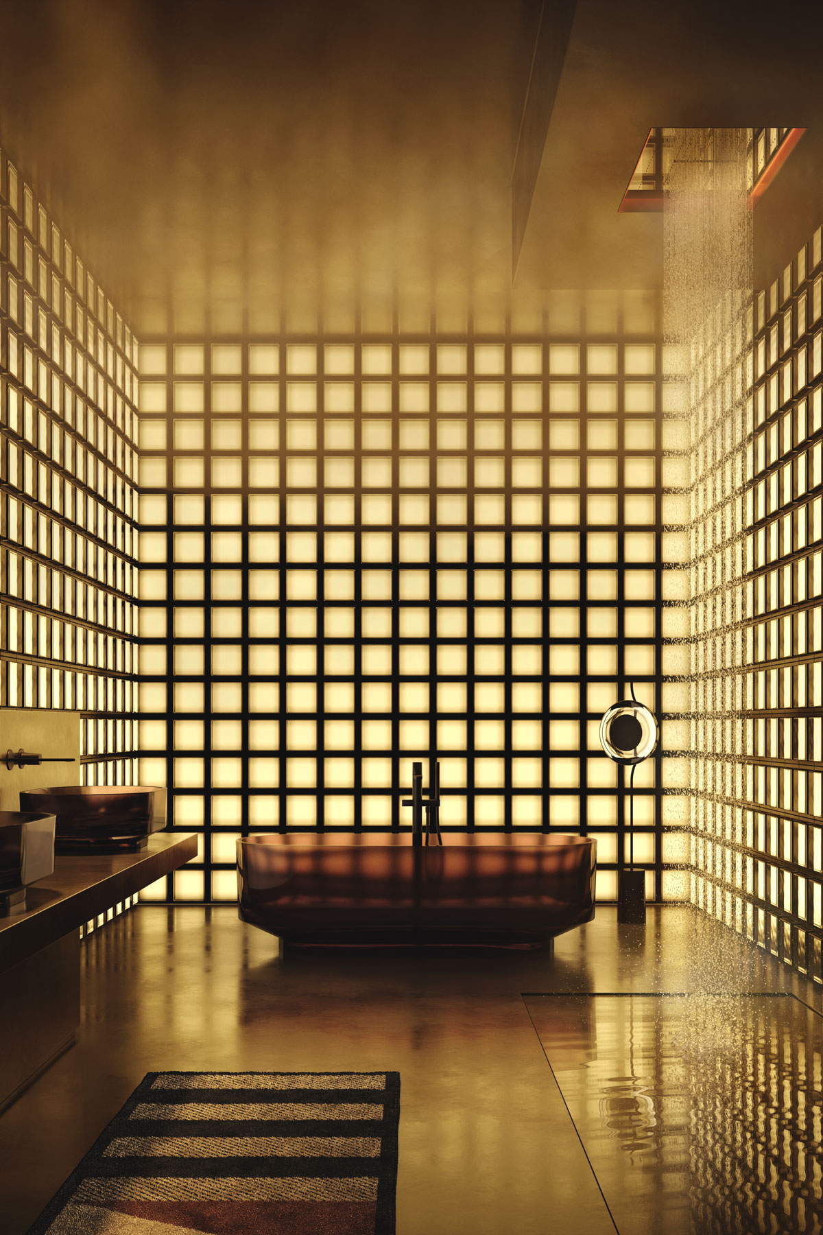 A detail that defines an image, a solution that determines a feeling of floating in space.