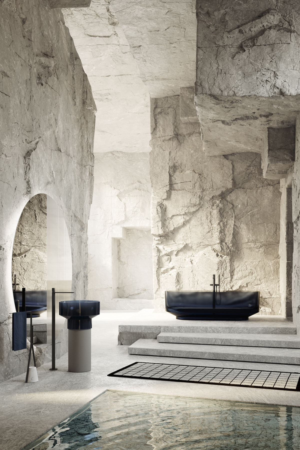 A detail that defines an image, a solution that determines a feeling of floating in space.