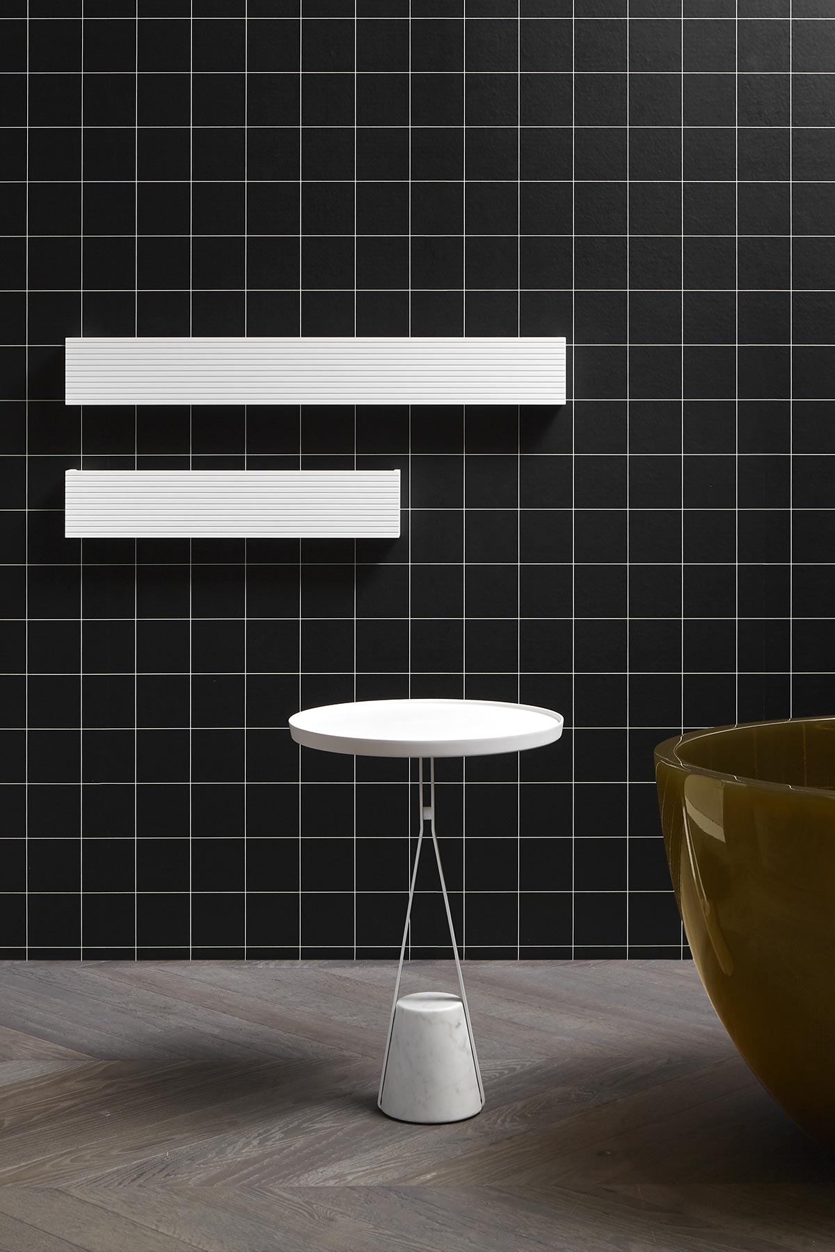 The material character of the base, the elegant path described by the structure.