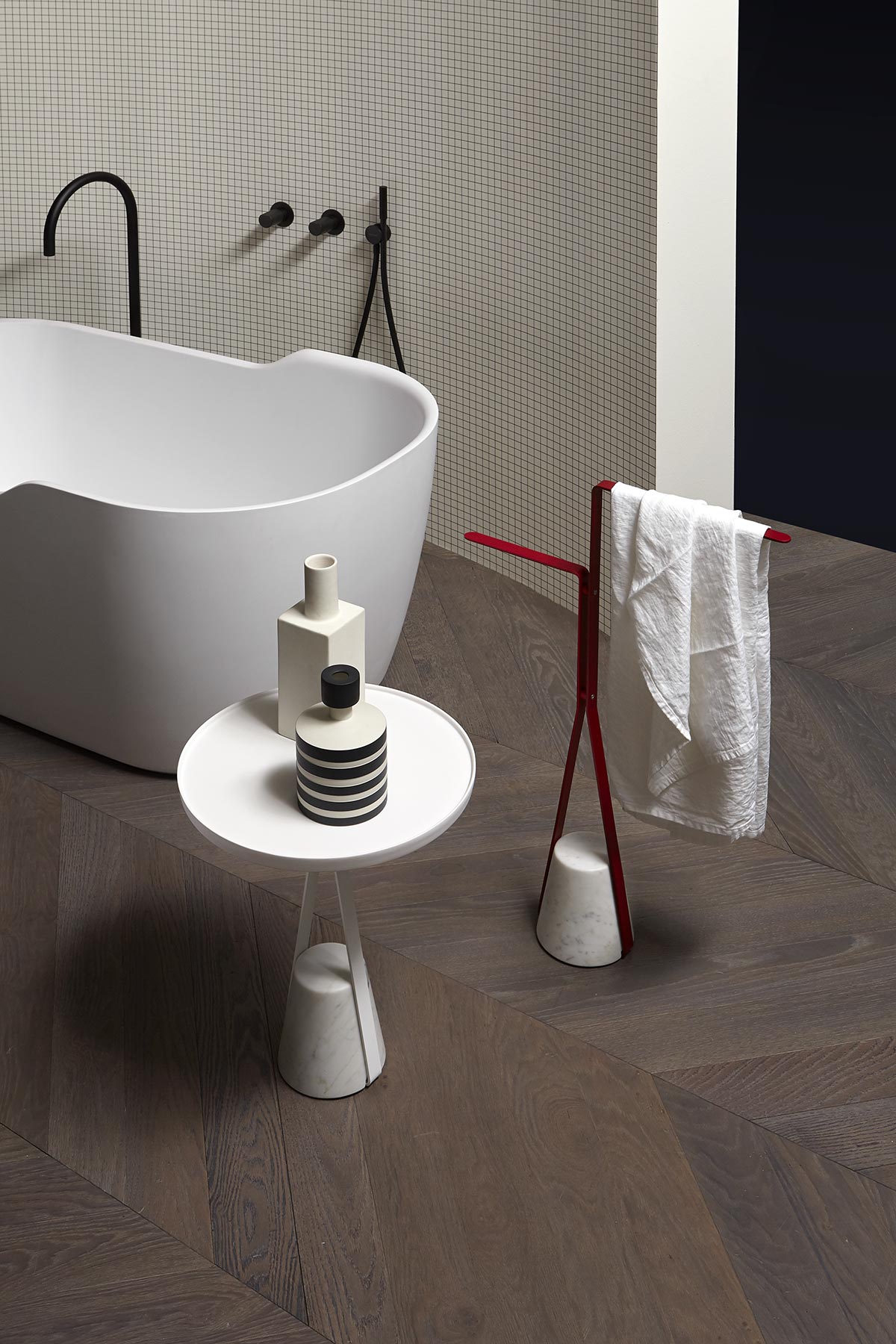 The material character of the base, the elegant path described by the structure.