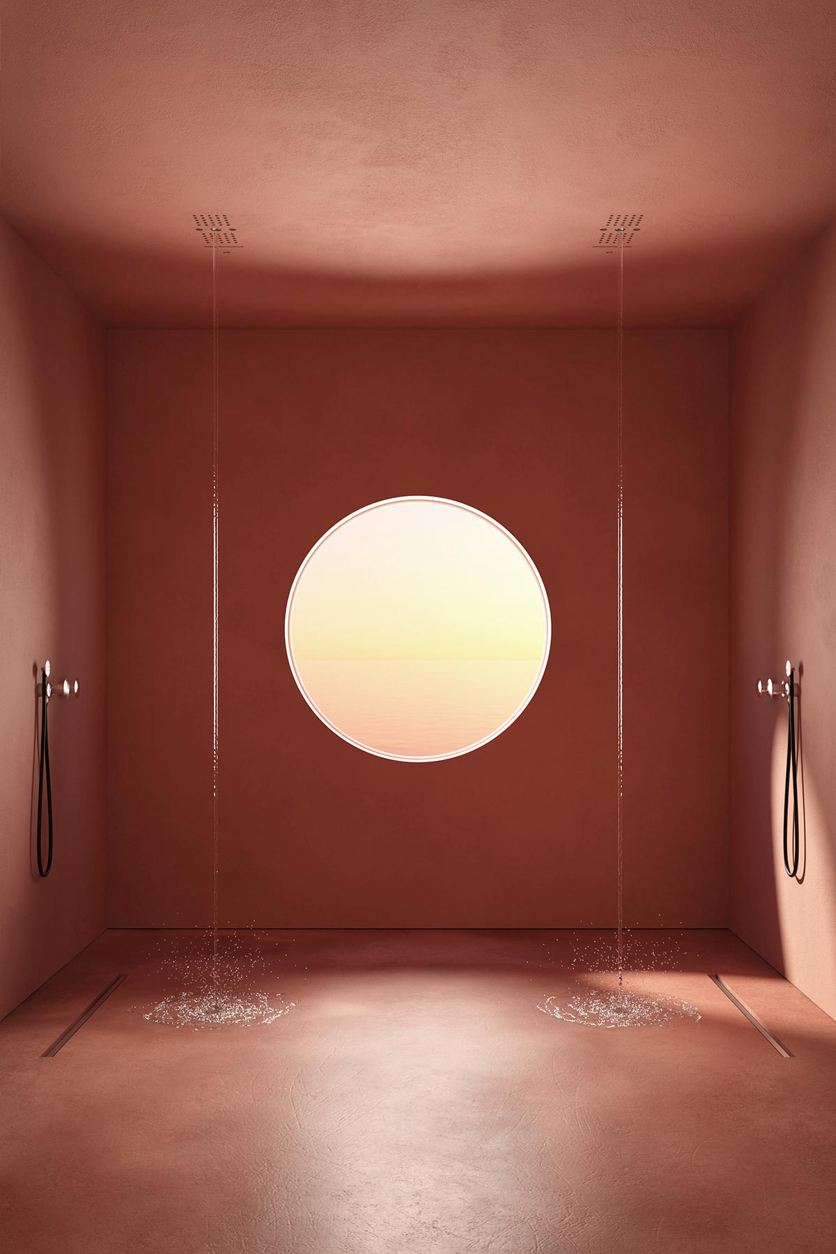 It totally disappears, leaving the role of protagonist to water and its regenerating effect. 