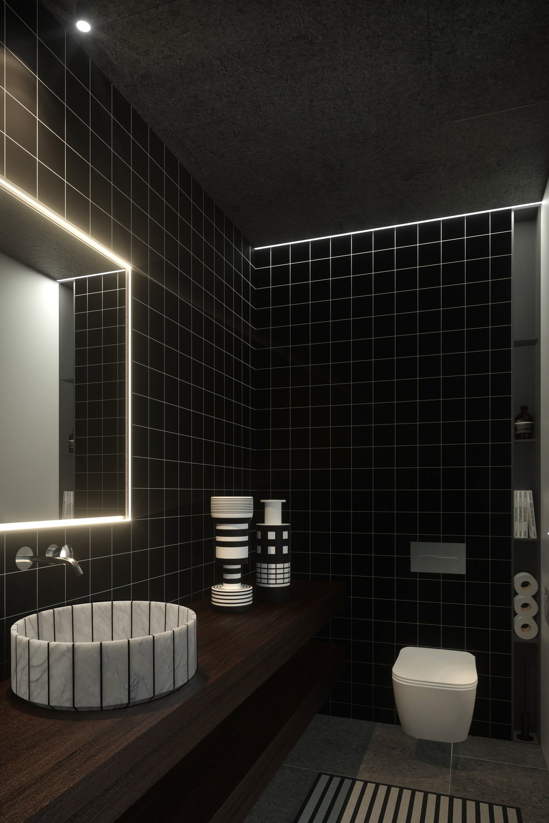 The research on materials, surfaces and furnishings best expresses the concept of a project that makes the preciousness of the details its distinctive. 