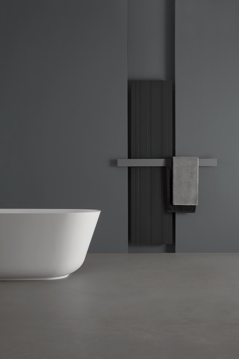 A sculptural rhythm of "slats" more or less large.