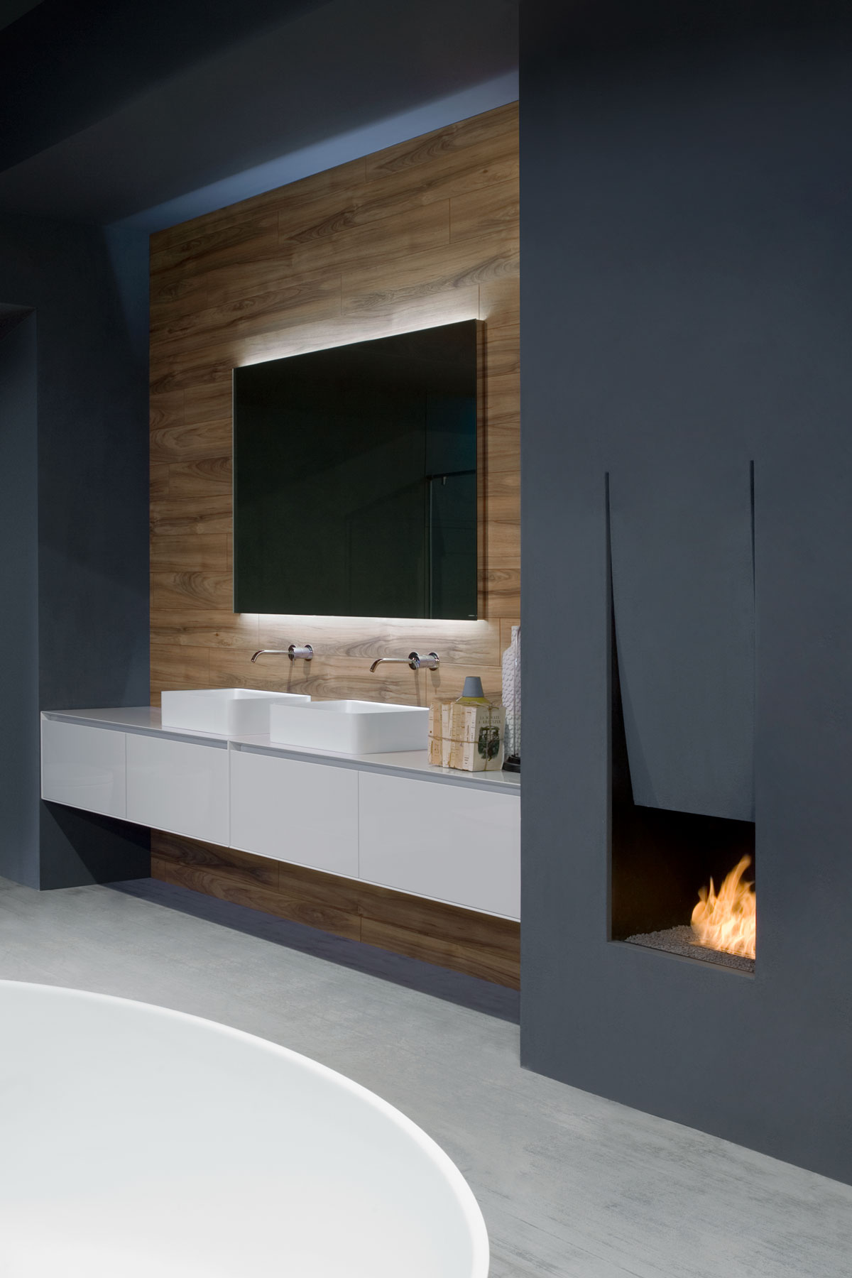 the gentle fittings imply that the power of water has shaped the volume.