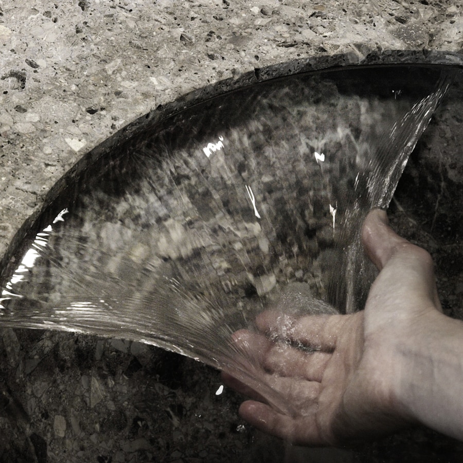 An abstract, sculptural form in which the echo of our existence reverberates.