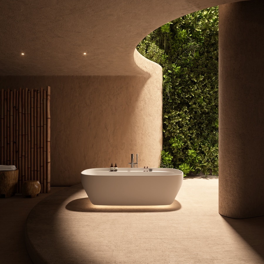 imposing but light, organic like a natural element shaped by the skillful hand of man.