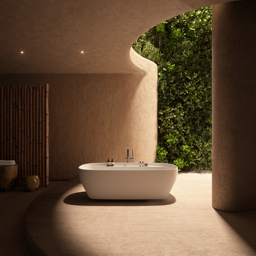 imposing but light, organic like a natural element shaped by the skillful hand of man.