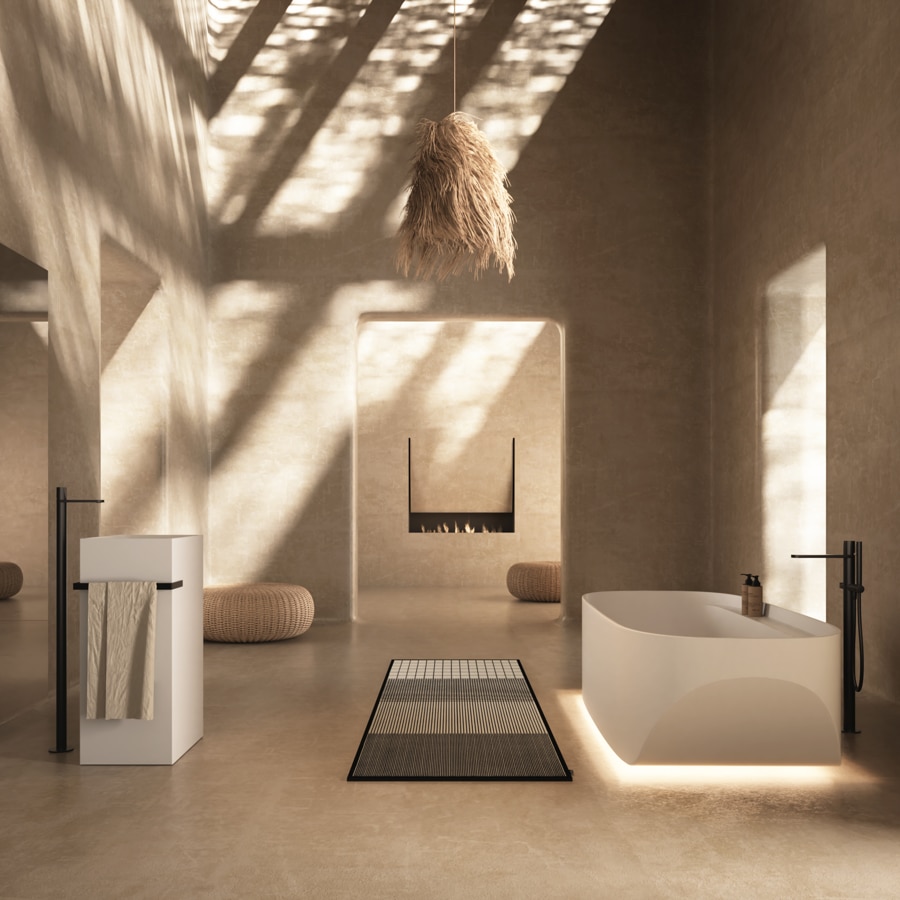 imposing but light, organic like a natural element shaped by the skillful hand of man.