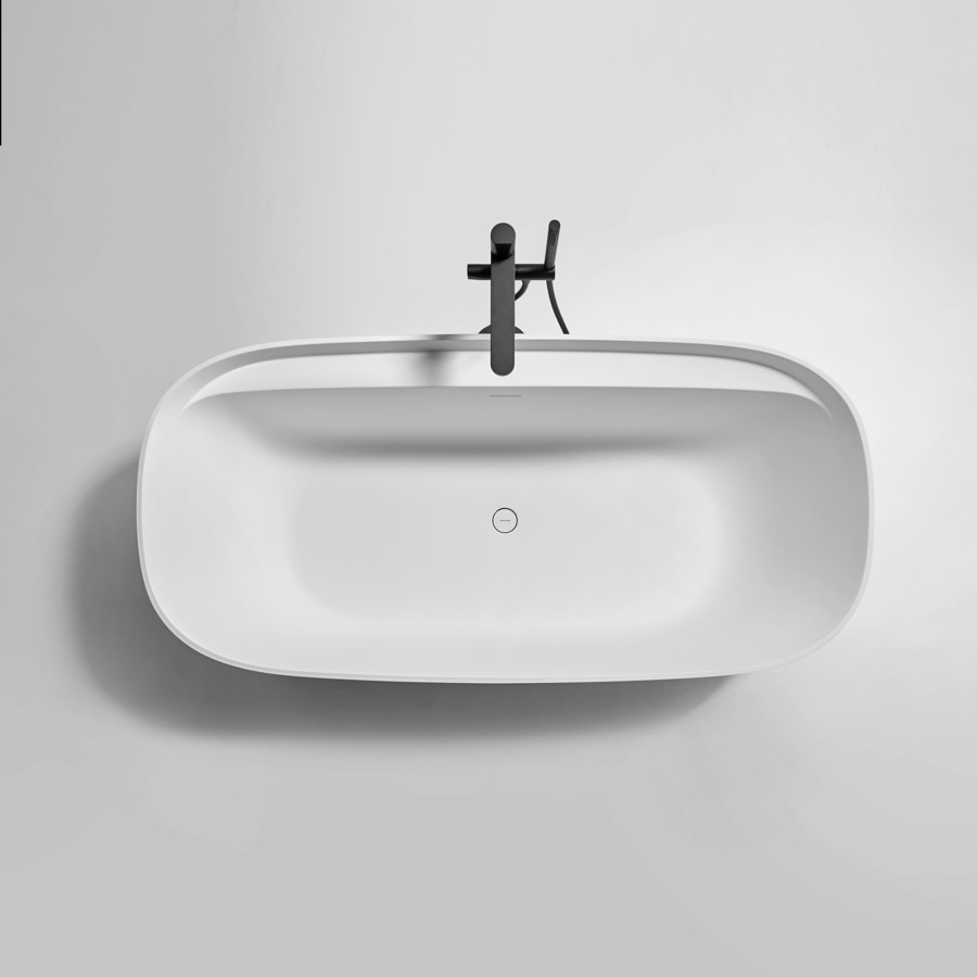 the transformation of a perfect geometry, through two diagonal cuts that dissect the depth of the basin.