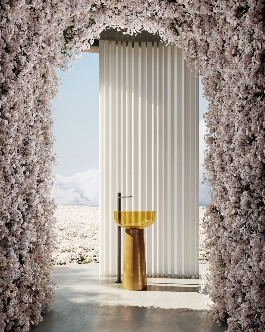 The architectural image becomes a generator of volumetric intertwining.