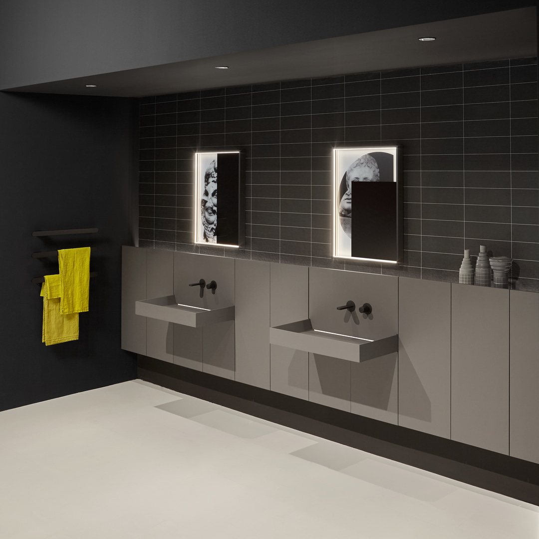 an architectural front made of overhangs, protrusions, and recesses