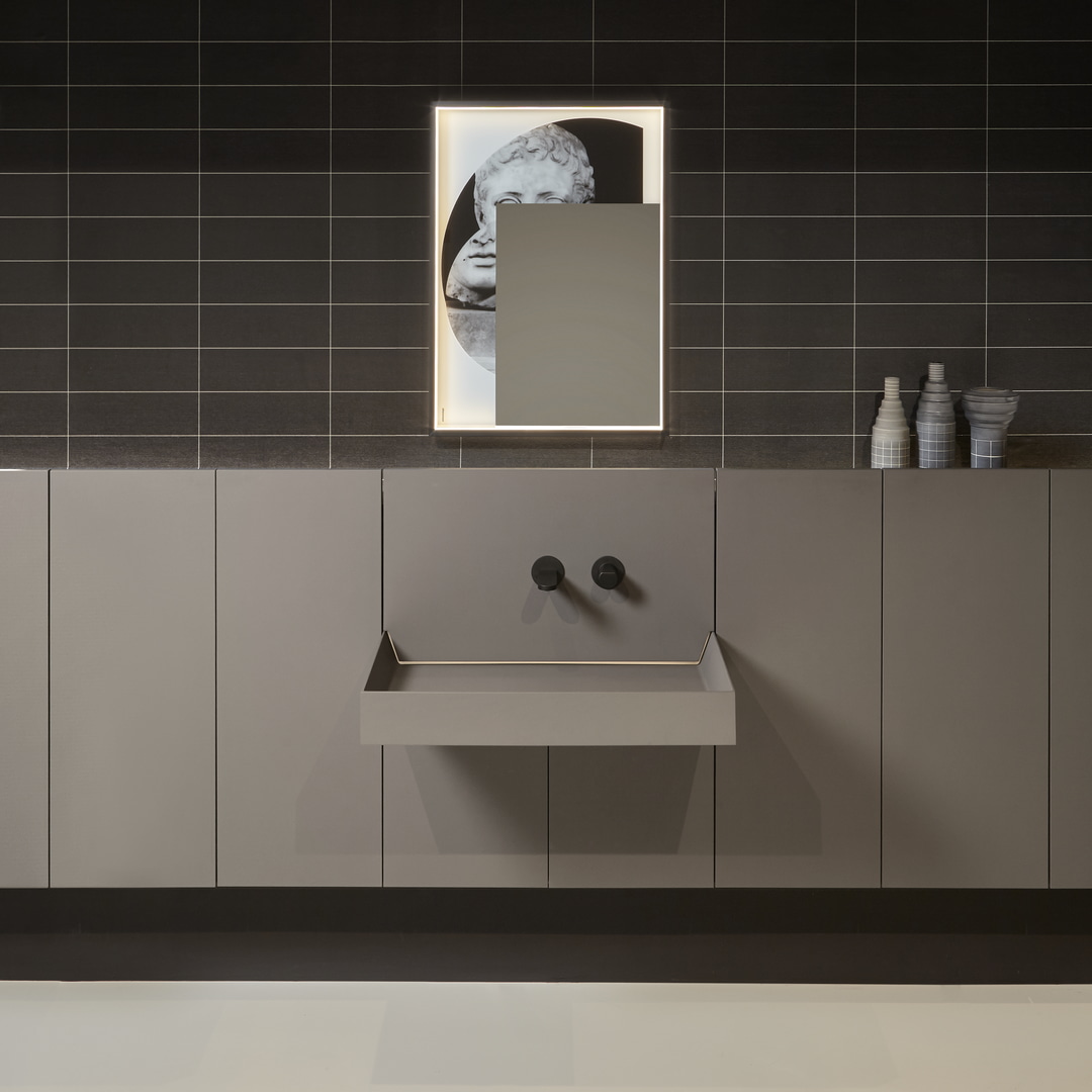 an architectural front made of overhangs, protrusions, and recesses