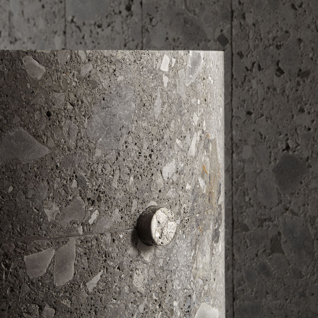 As lymph through the body, water carves the stone