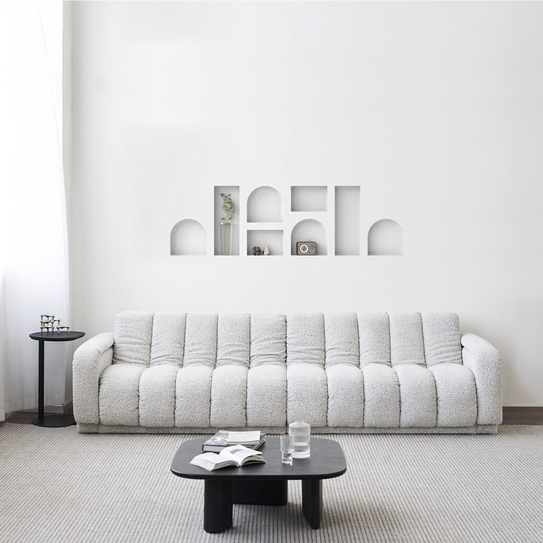 sophisticated proportional balance, perfect insertion into the wall