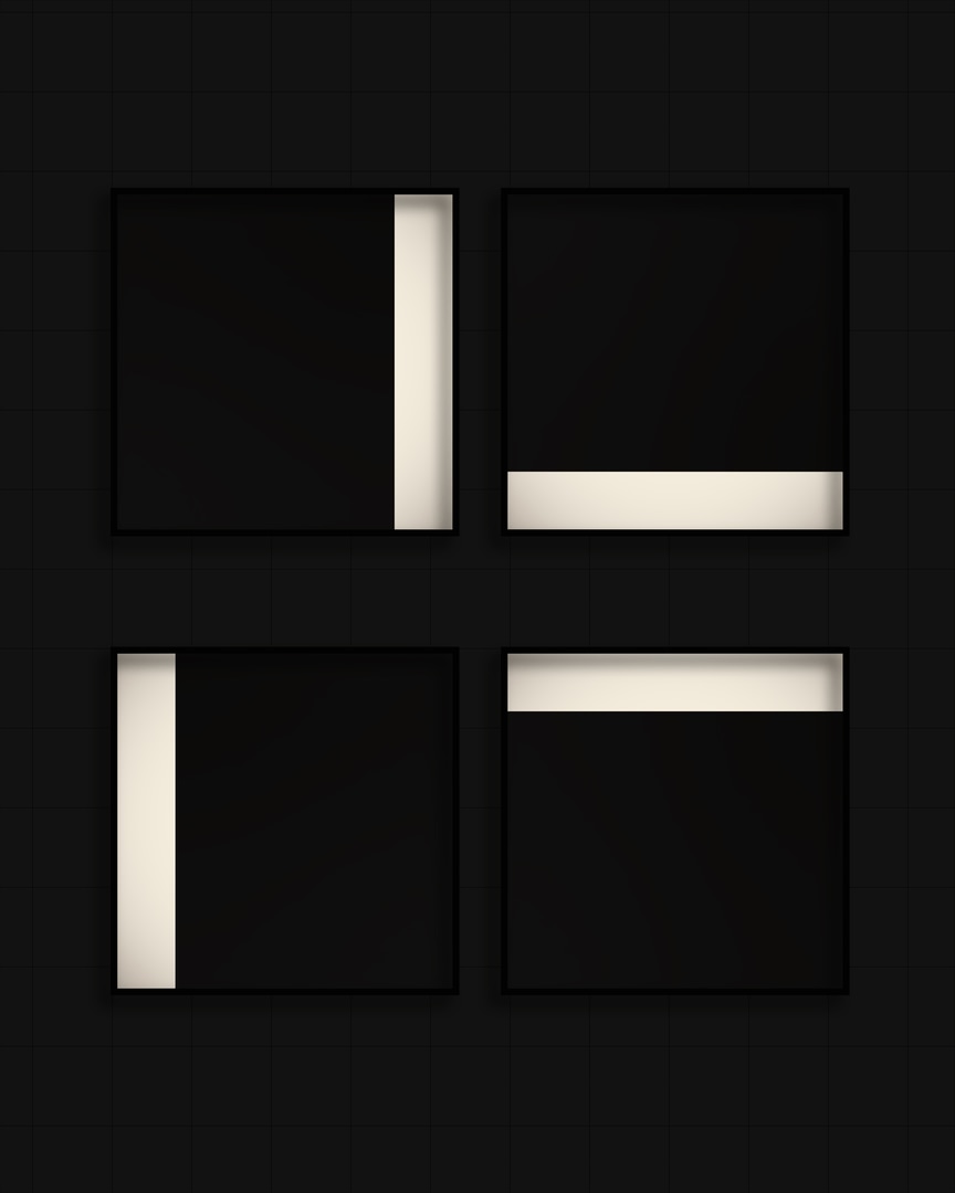 two pure geometries, two figures, one inside the other