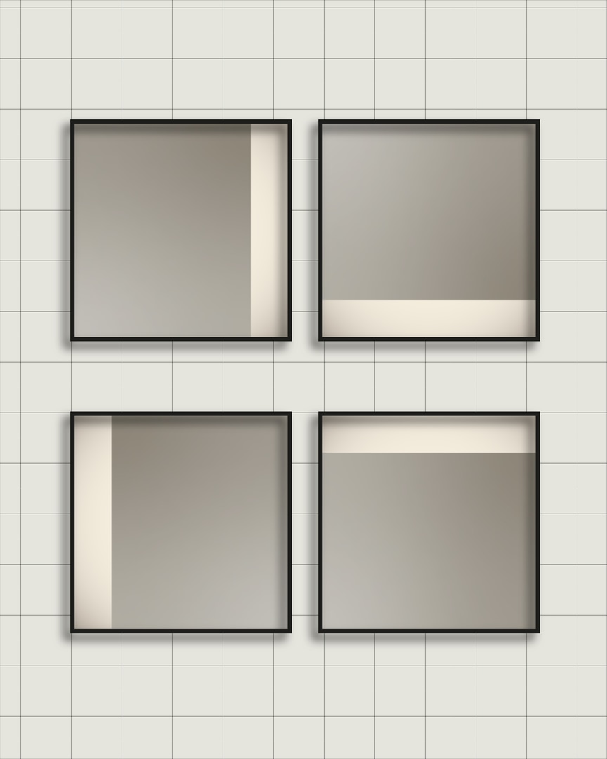 two pure geometries, two figures, one inside the other