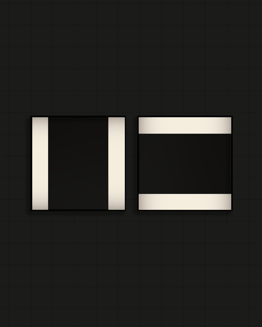 two pure geometries, two figures, one inside the other