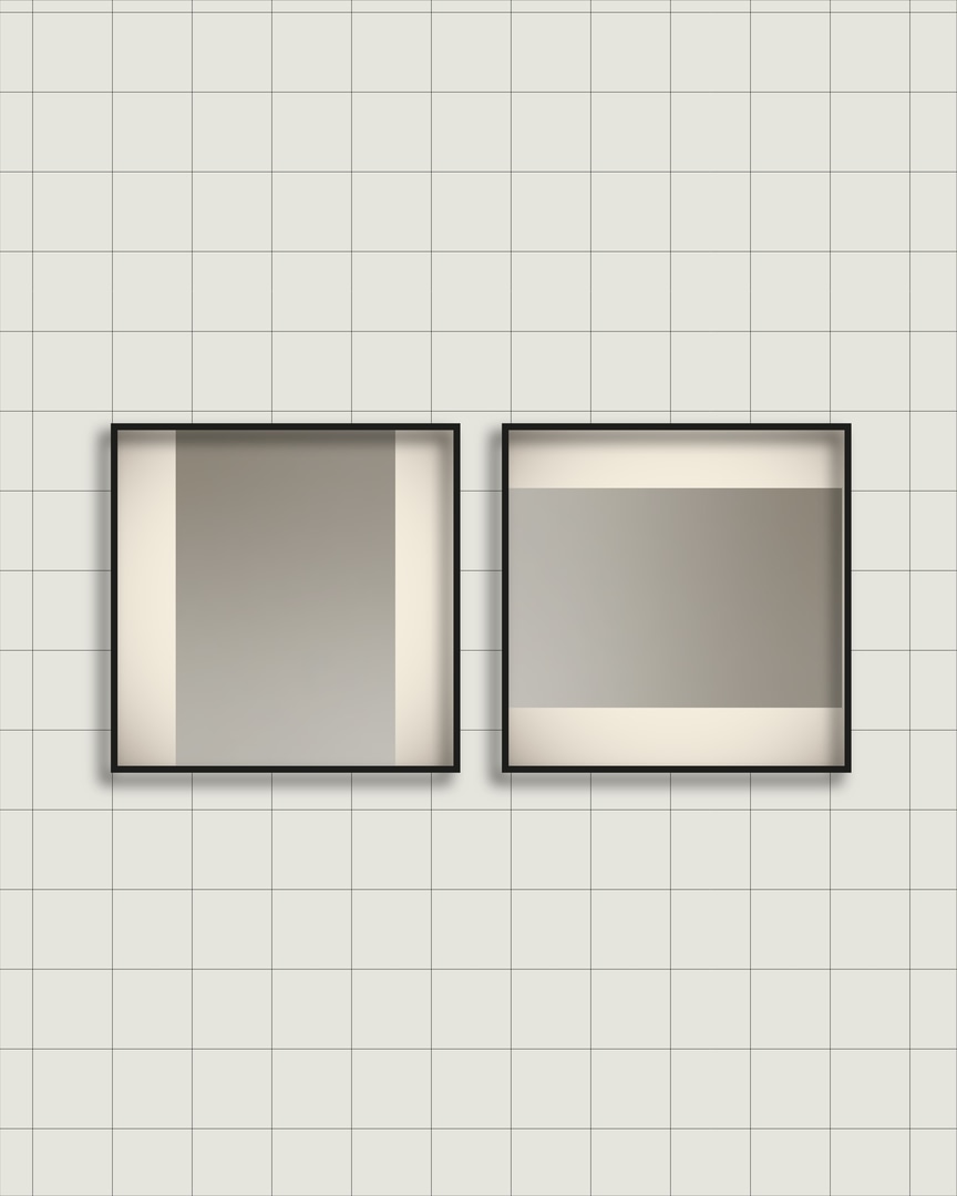 two pure geometries, two figures, one inside the other