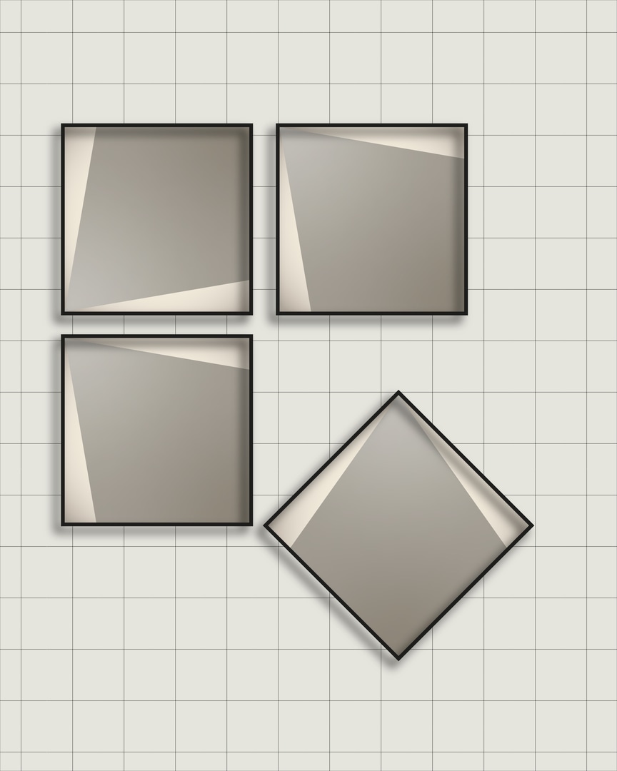 two pure geometries, two figures, one inside the other