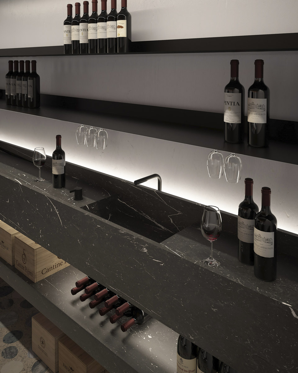 A sink that best expresses the tailoring of all antoniolupi projects