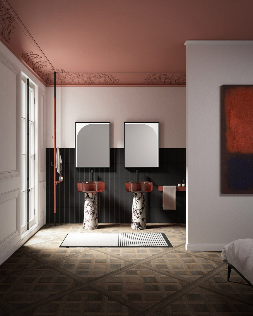 The indeterminate space of the volumes contains within itself sounds, voices, images and stories