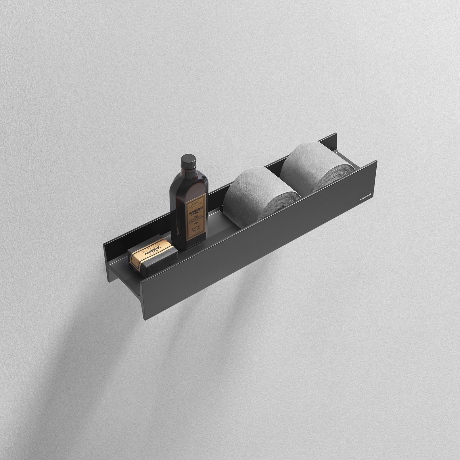 Embossed lacquered black