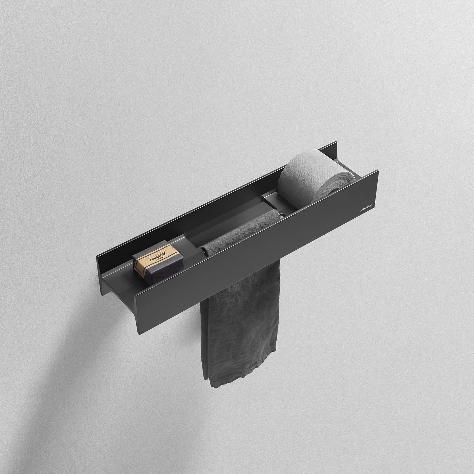 Embossed lacquered black