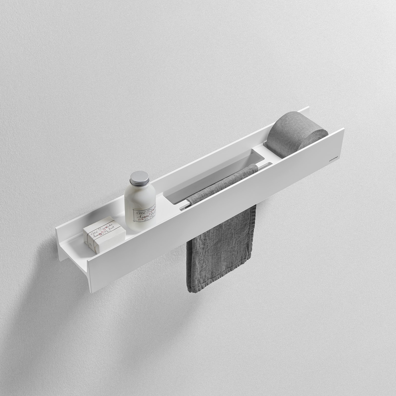 Embossed lacquered white