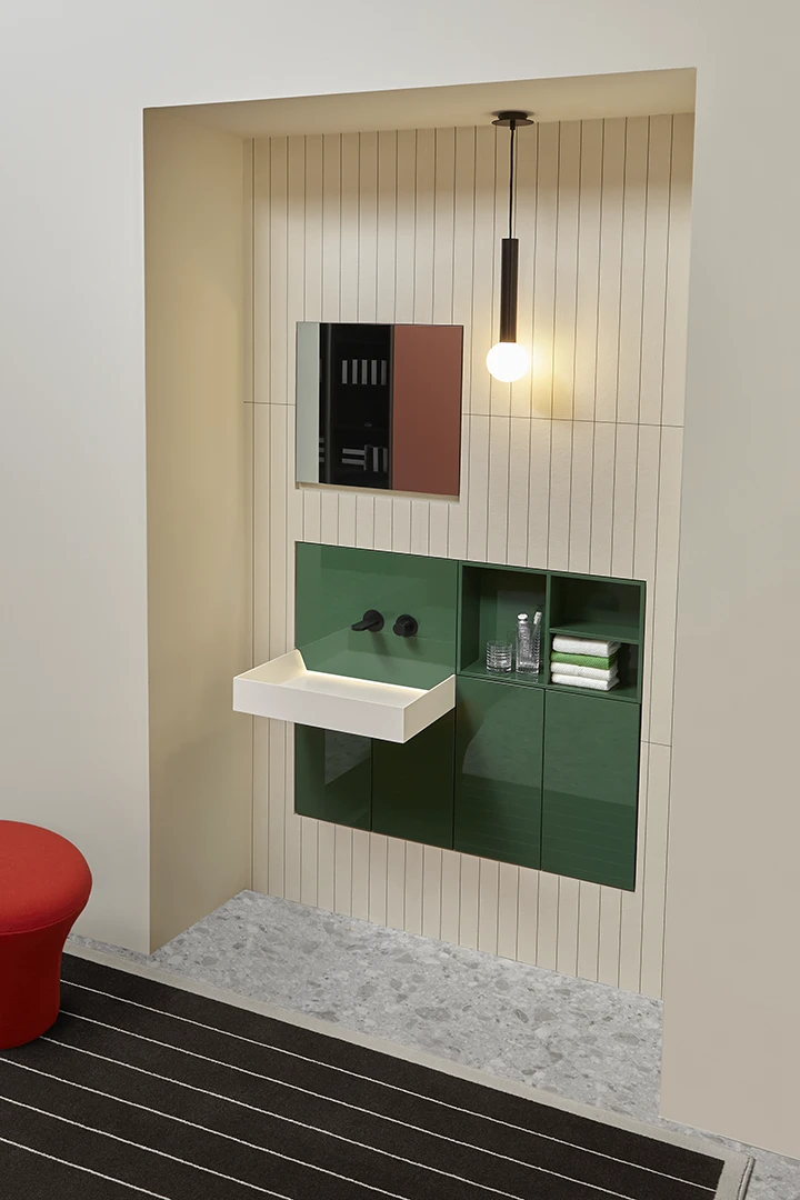 a protagonist of the bathroom environment