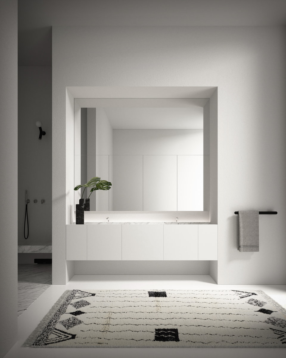 Two parallel straight lines draw the space of water