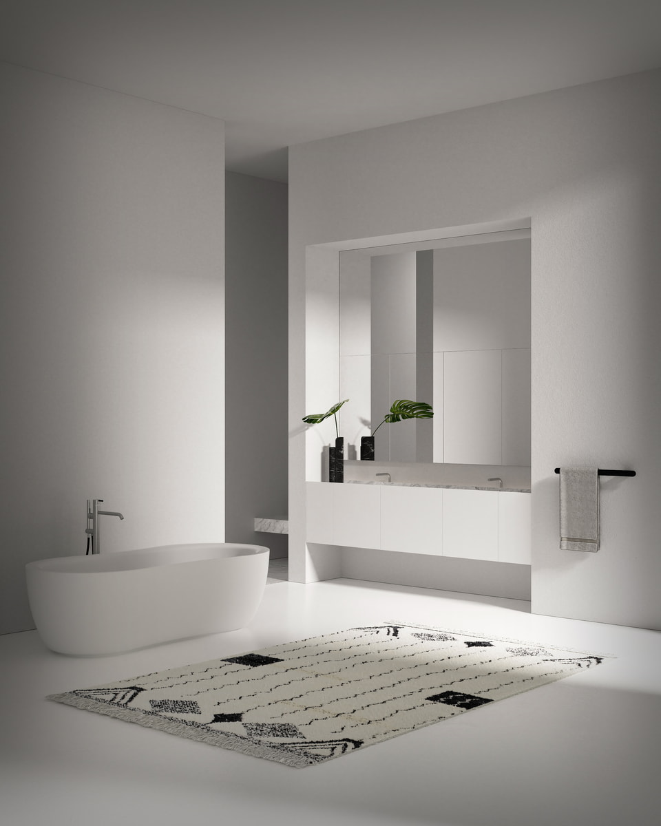 Two parallel straight lines draw the space of water