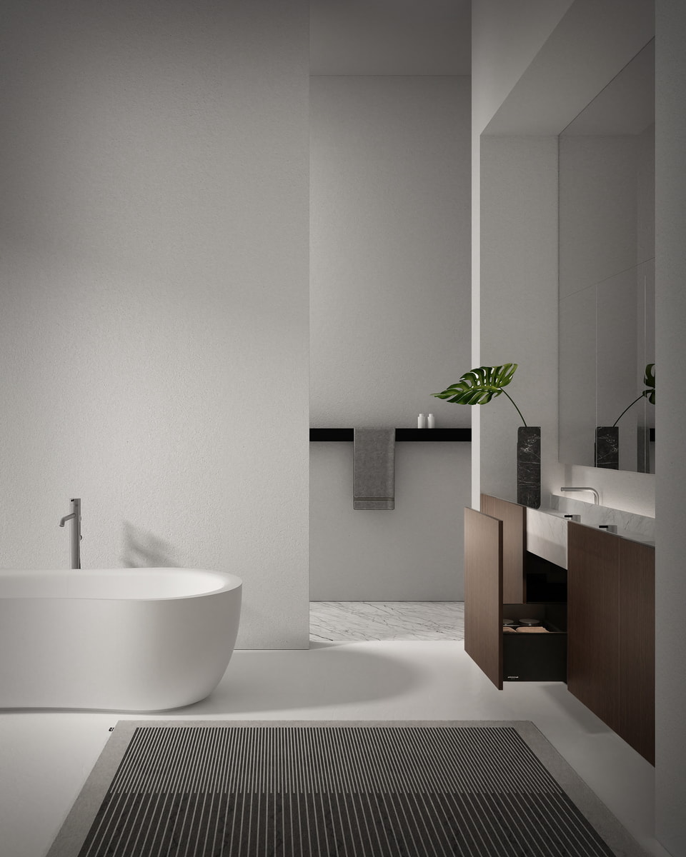 Two parallel straight lines draw the space of water