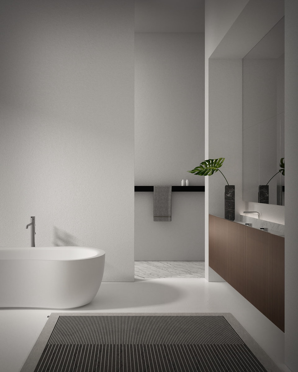 Two parallel straight lines draw the space of water