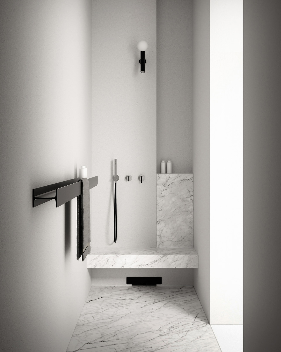 Two parallel straight lines draw the space of water