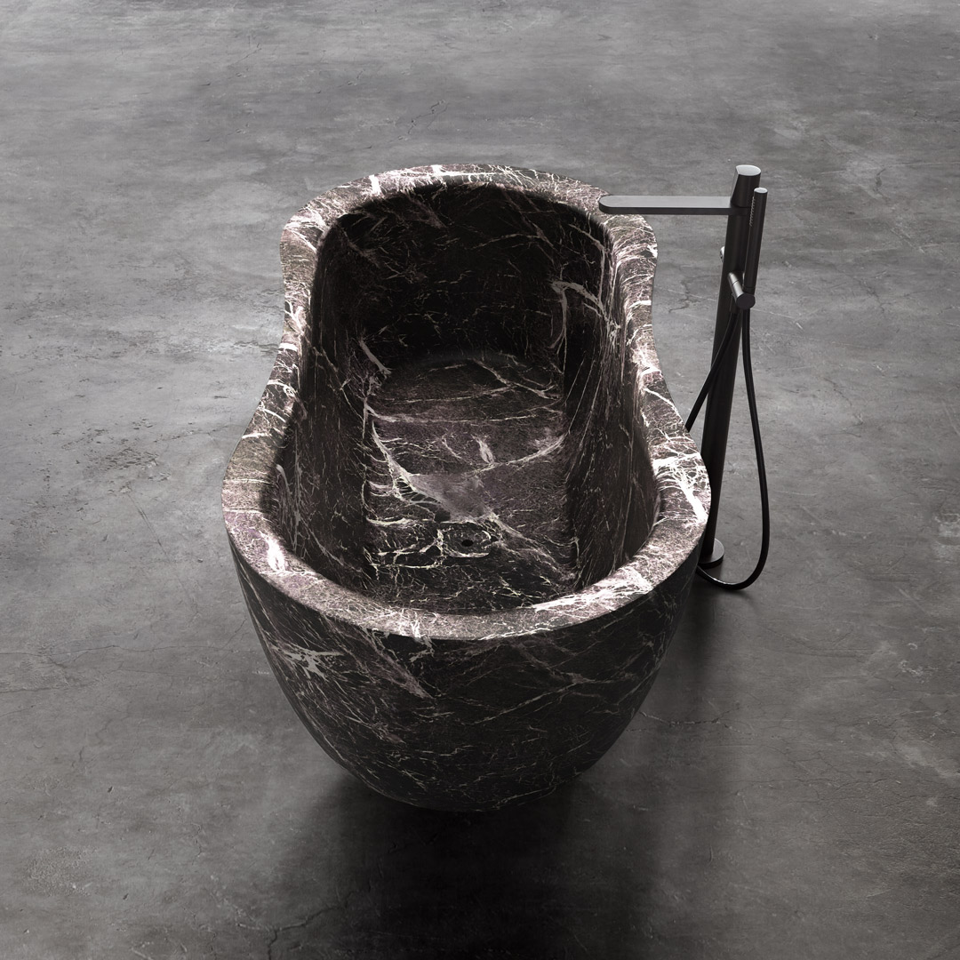 The external line takes its cue from the organic forms of the woods of the rivers