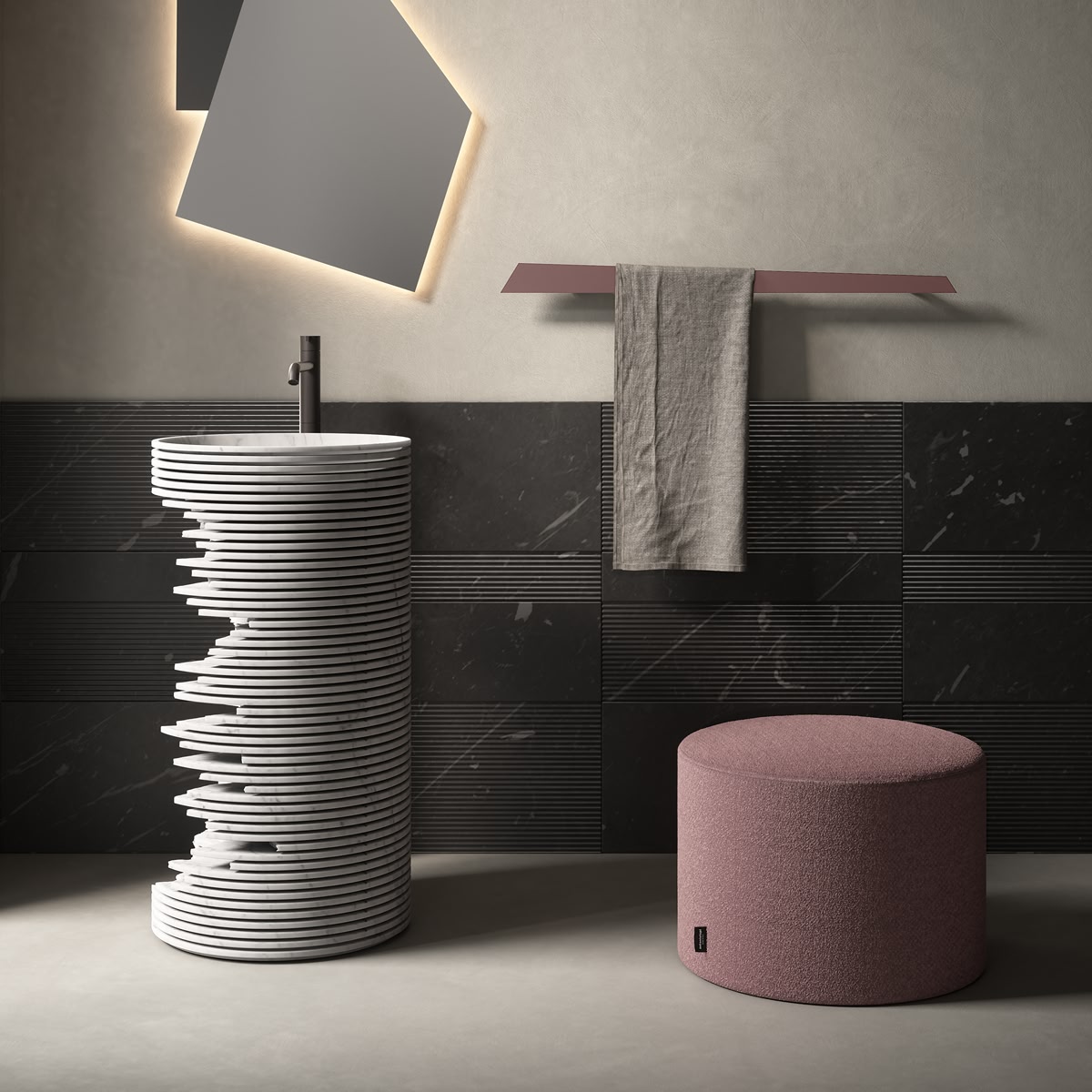 light textures and marks, sophisticated shades and color variations