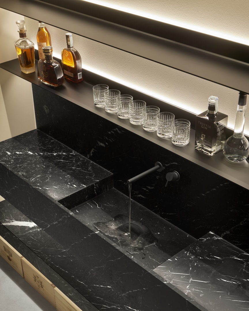 A sink that best expresses the tailoring of all antoniolupi projects