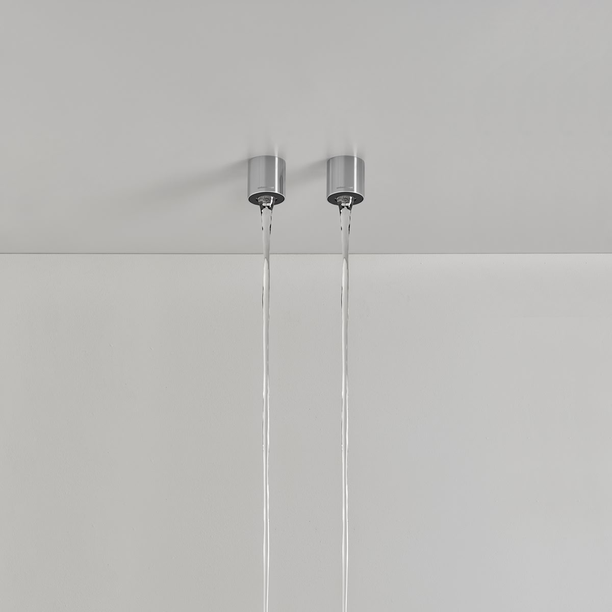 A small cylinder anchored to the ceiling