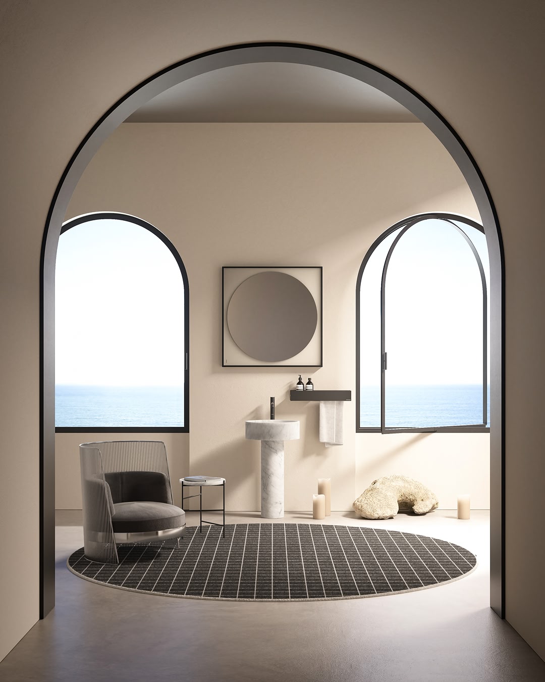 a balanced combination of two cylindrical volumes