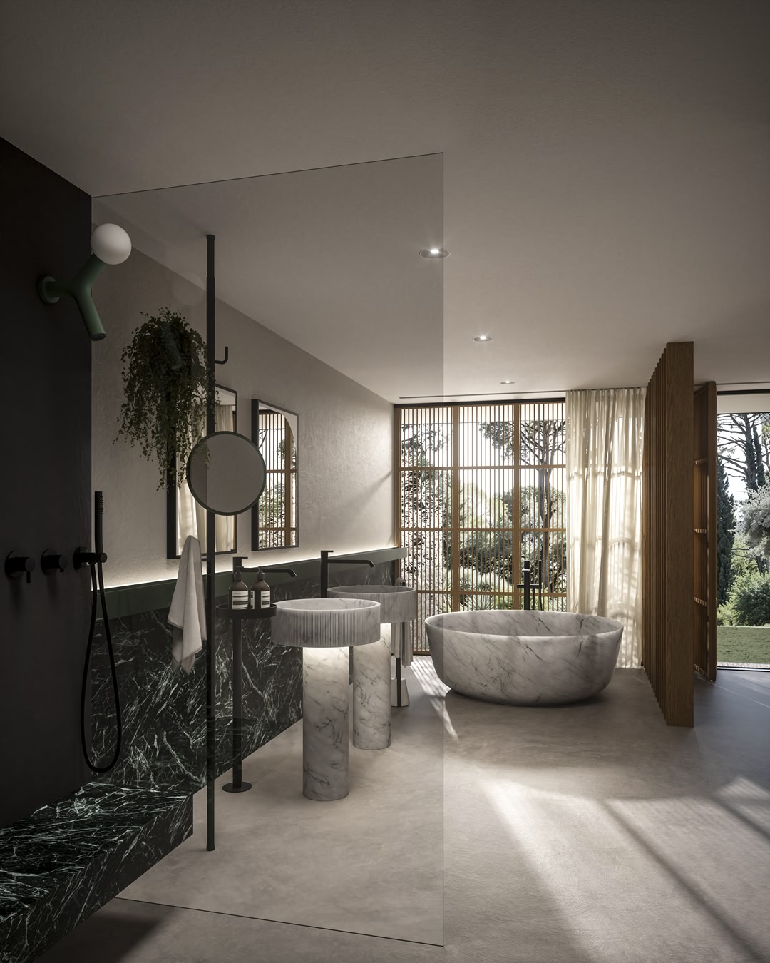 a balanced combination of two cylindrical volumes