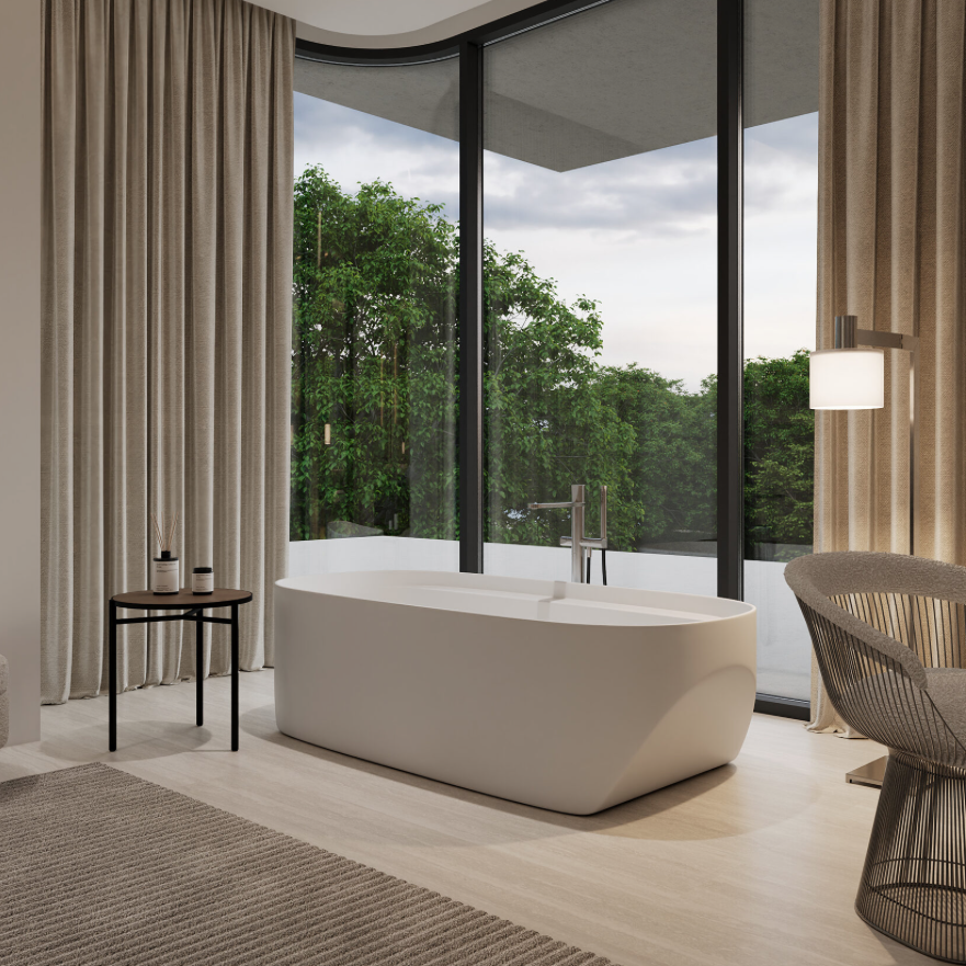 imposing but light, organic like a natural element shaped by the skillful hand of man.